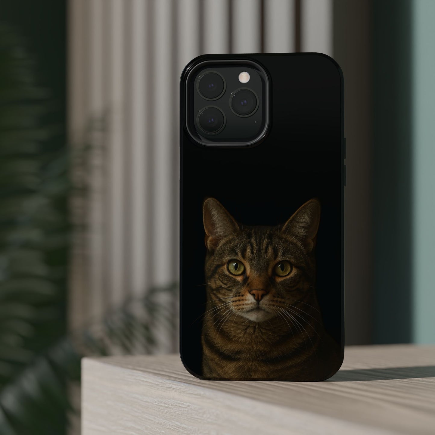 Magnetic Impact-Resistant Phone Case — Realistic Tabby Cat Portrait