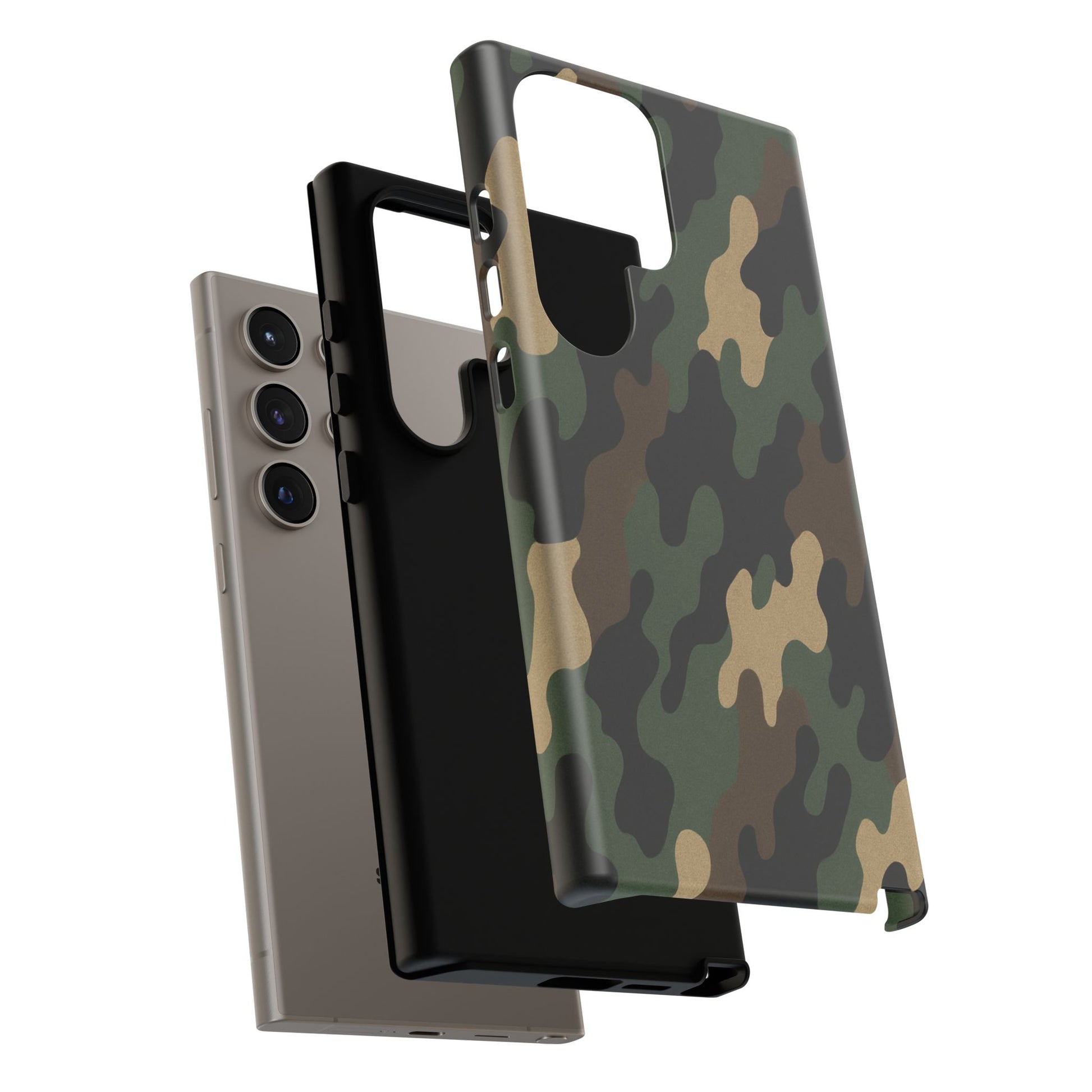 Camouflage tough phone case by Printify featuring rugged camo design and durable protection for smartphones.