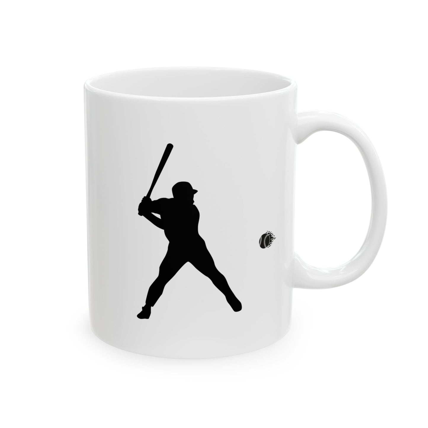 Baseball Ceramic Mug, Unique Gift for Art Lovers, Coffee Tea Cup, Home Decor, Minimalist Design, Ideal for Birthdays and Holidays