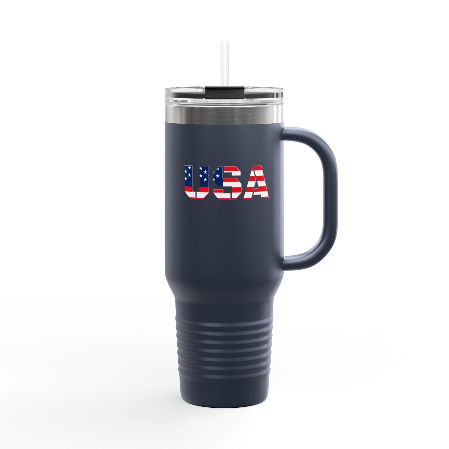 Insulated Travel Mug with USA Design - Perfect for Road Trips, Outdoor Adventures, and Gifts, 40oz Tumbler for Coffee, Tea, and More