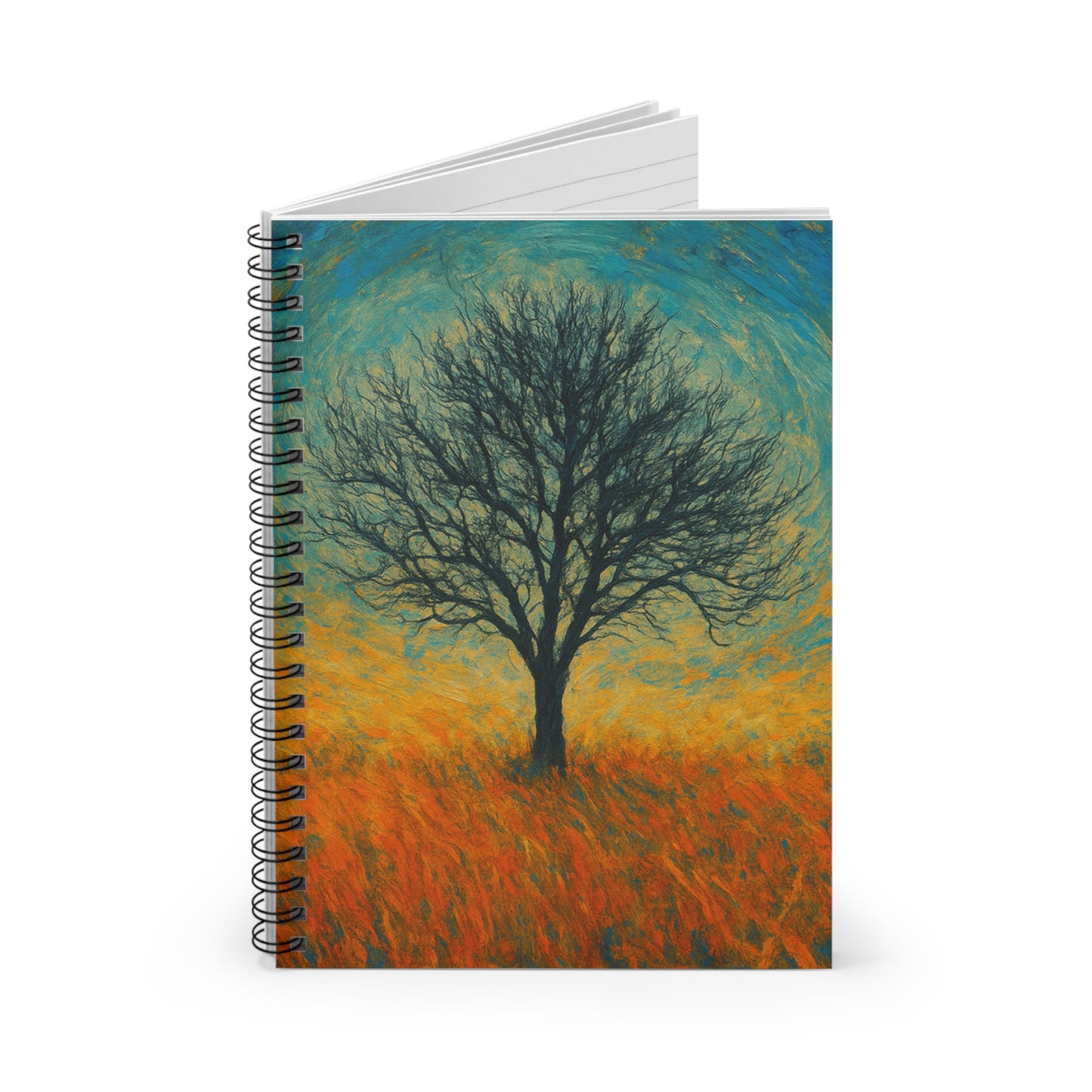 Artistic Tree Spiral Notebook - Ruled Pages, Nature Lover Gift, Journal for Notes, School Supplies, Unique Stationery - TRV