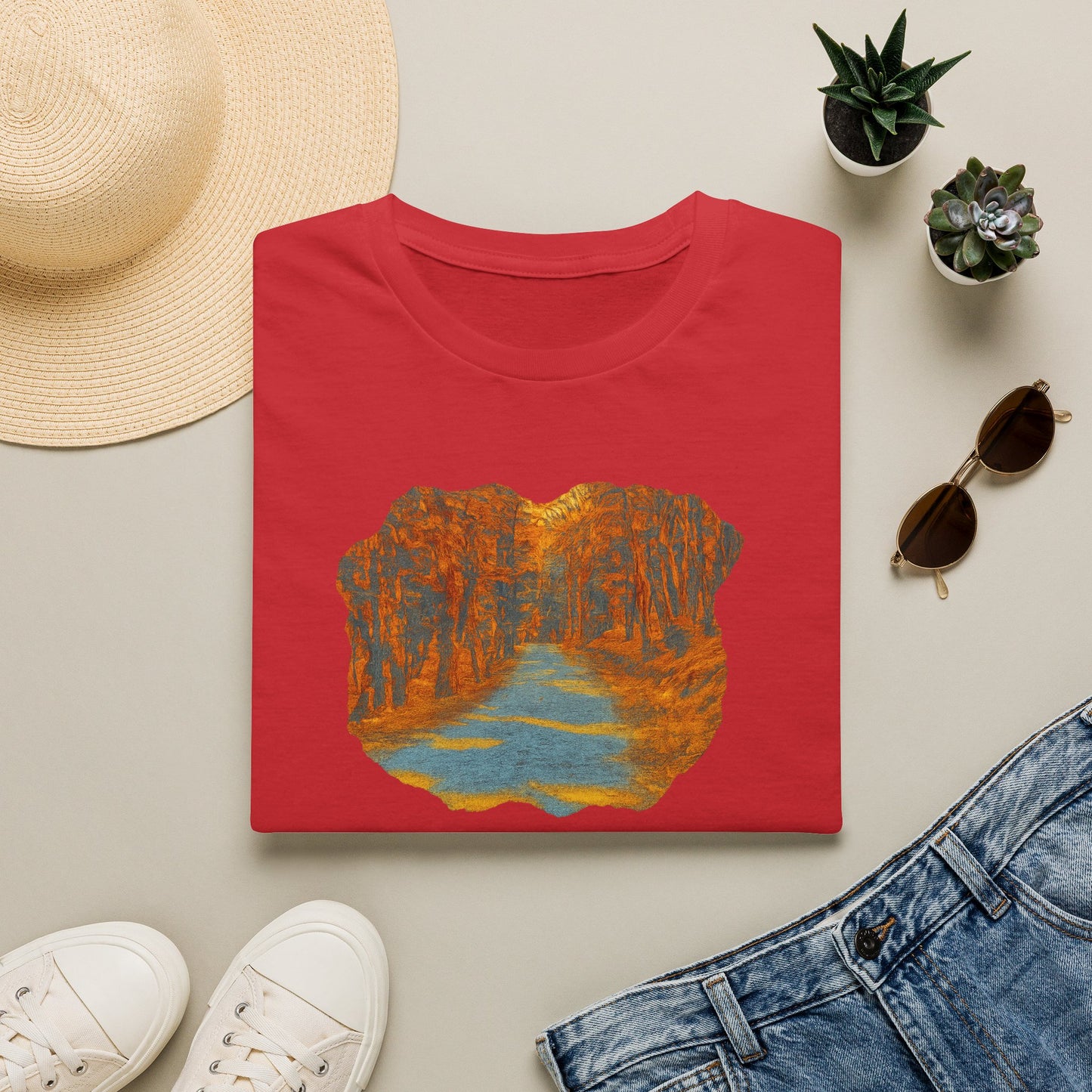 Autumn Pathway Unisex Softstyle T-Shirt, Cozy Fall Shirt, Nature Lover Tee, Scenic Route Top, Gift for Hikers, Casual Wear, Outdoor [...]