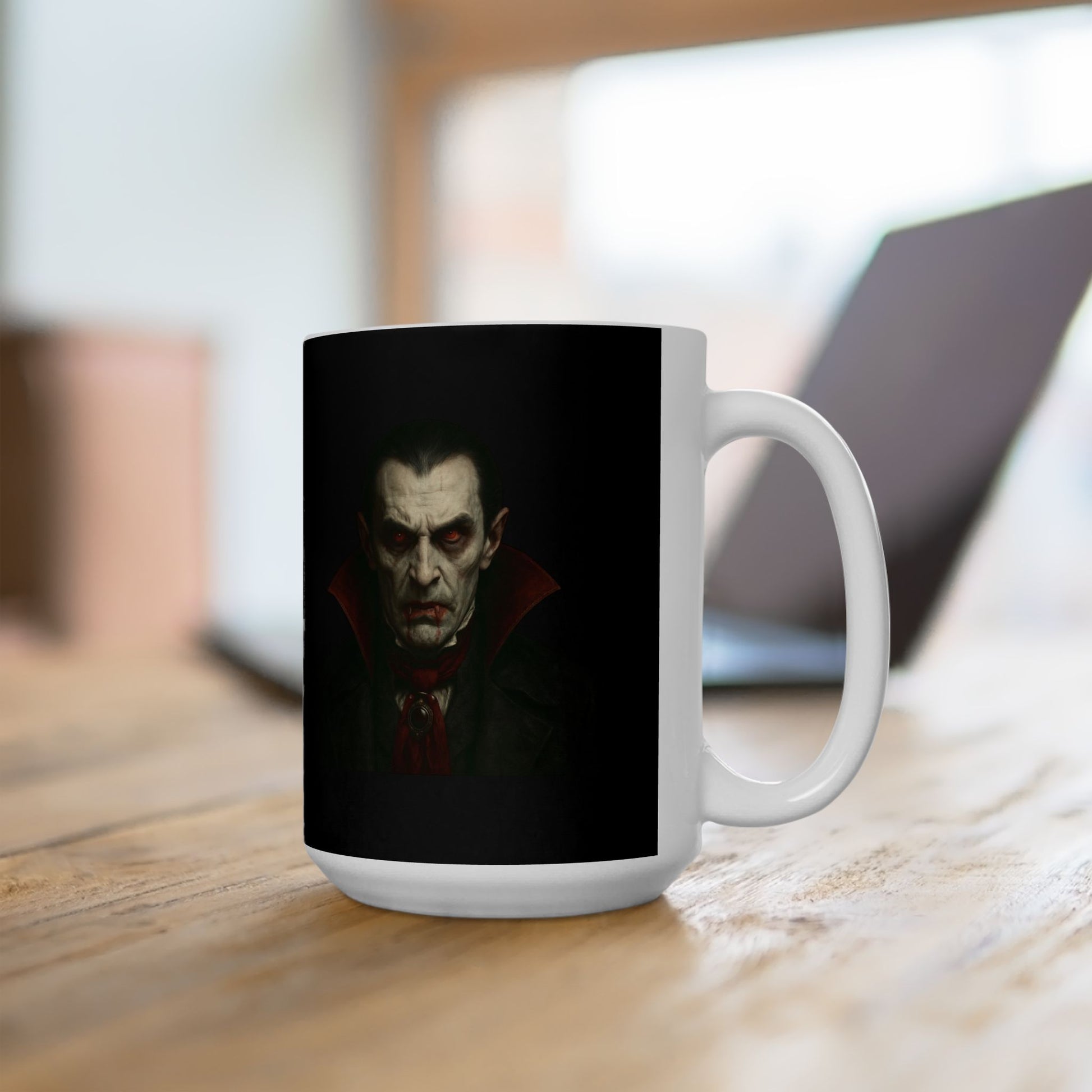 Gothic Dracula Vampire Ceramic Mug, Perfect for Halloween, Spooky Gifts, Coffee Lovers, Home Decor, 11oz & 15oz Sizes - TRV