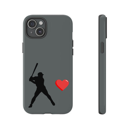 Printify Baseball Love phone case featuring sports-themed design, durable protection for sports enthusiasts and Father's Day gift.