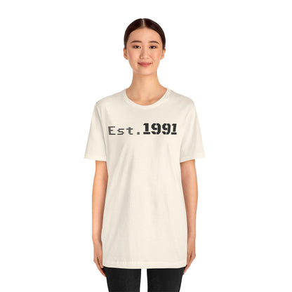 Established 1991 Unisex Jersey Tee | Vintage Anniversary Gift | Casual Wear, Birthday Shirt, Retro Style, Statement Tee, Gift for Him/Her - TRV