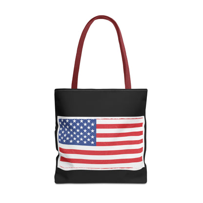 Patriotic Tote Bag, American Flag Carryall, Beach Bag, Reusable Shopping Tote, Independence Day Gift - TRV