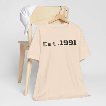 Unisex Vintage Est. 1991 Tee - Perfect Gift for Birthdays, Anniversaries, Throwback Fashion, Casual Wear, Milestone Celebrations