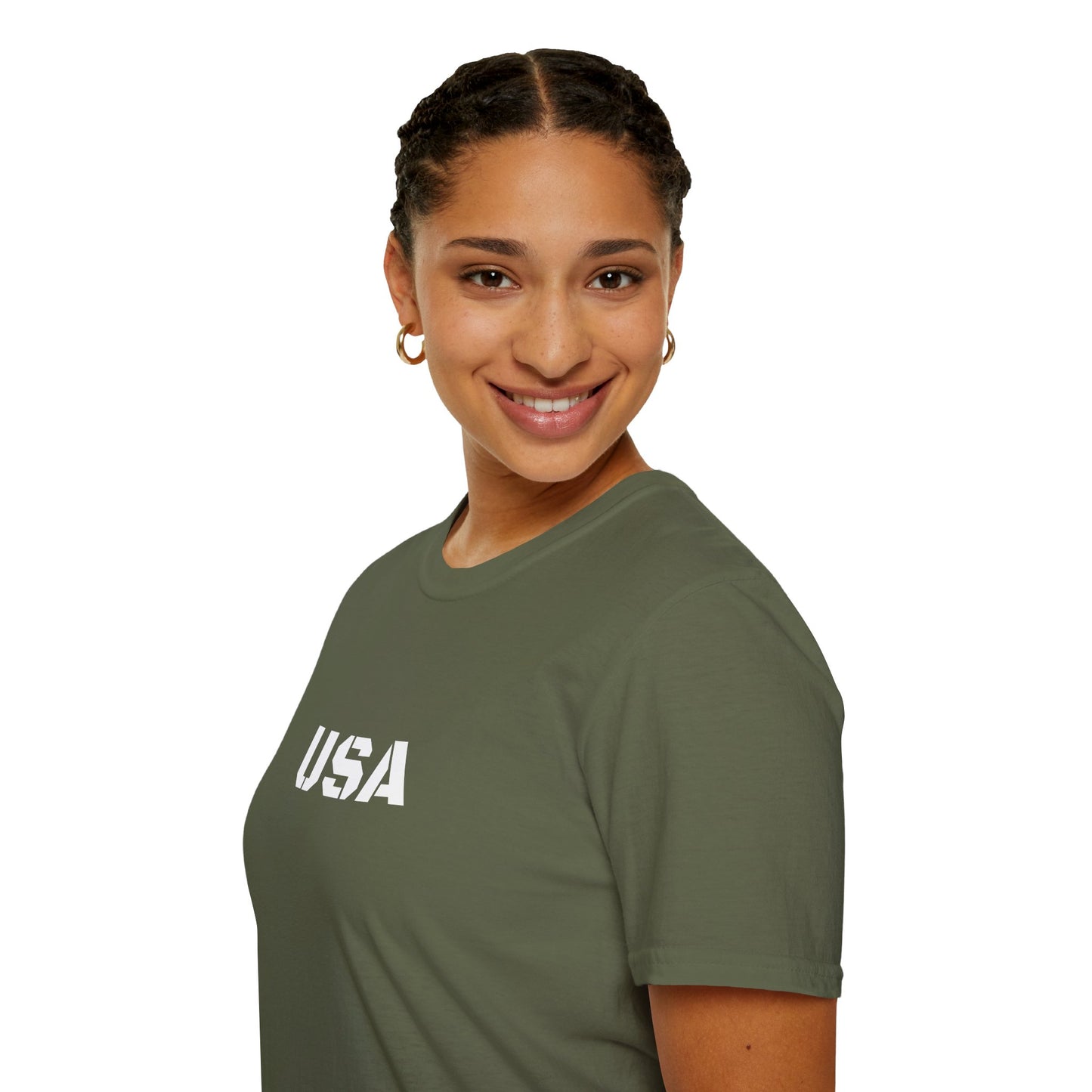 USA Unisex Softstyle T-Shirt, Casual Tee, Patriotic Apparel, Independence Day Gift, Everyday Wear, Comfortable Fashion