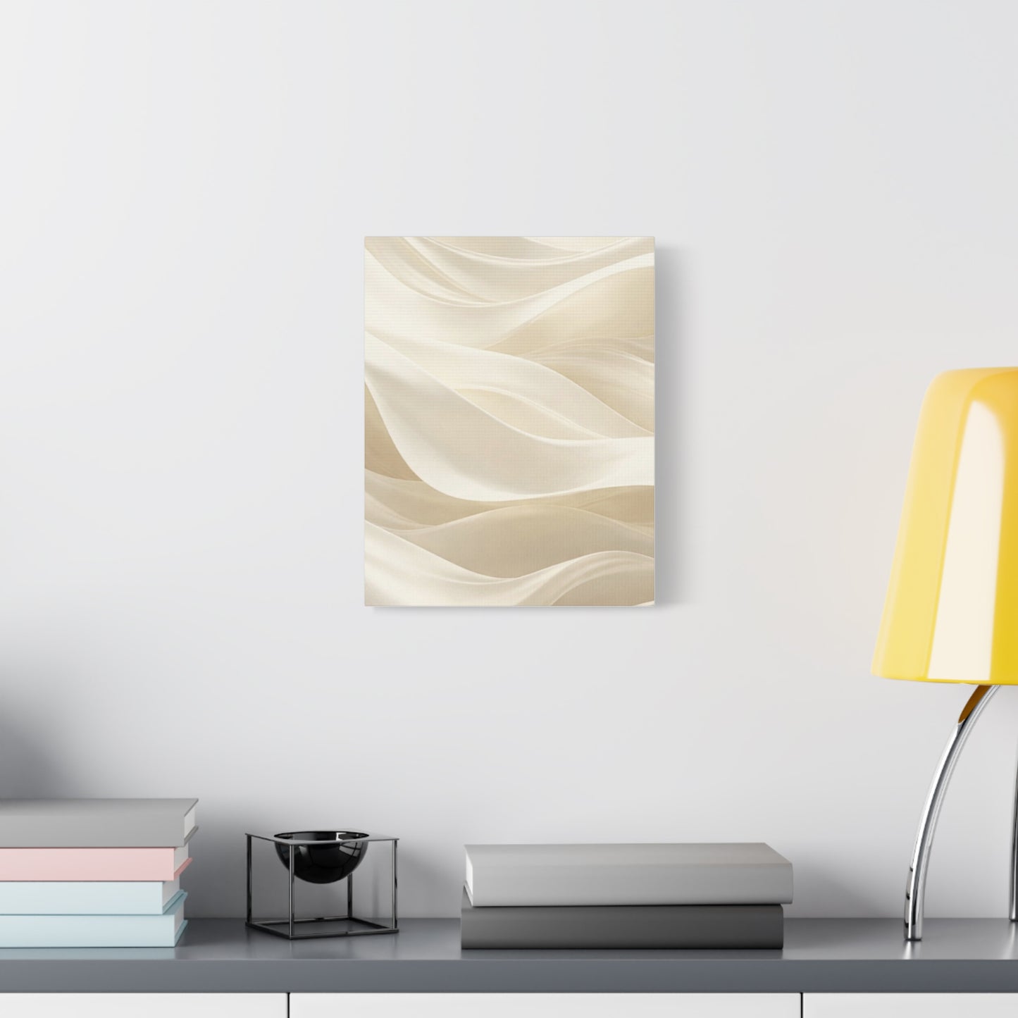 Neutral Abstract Wave Art Matte Canvas