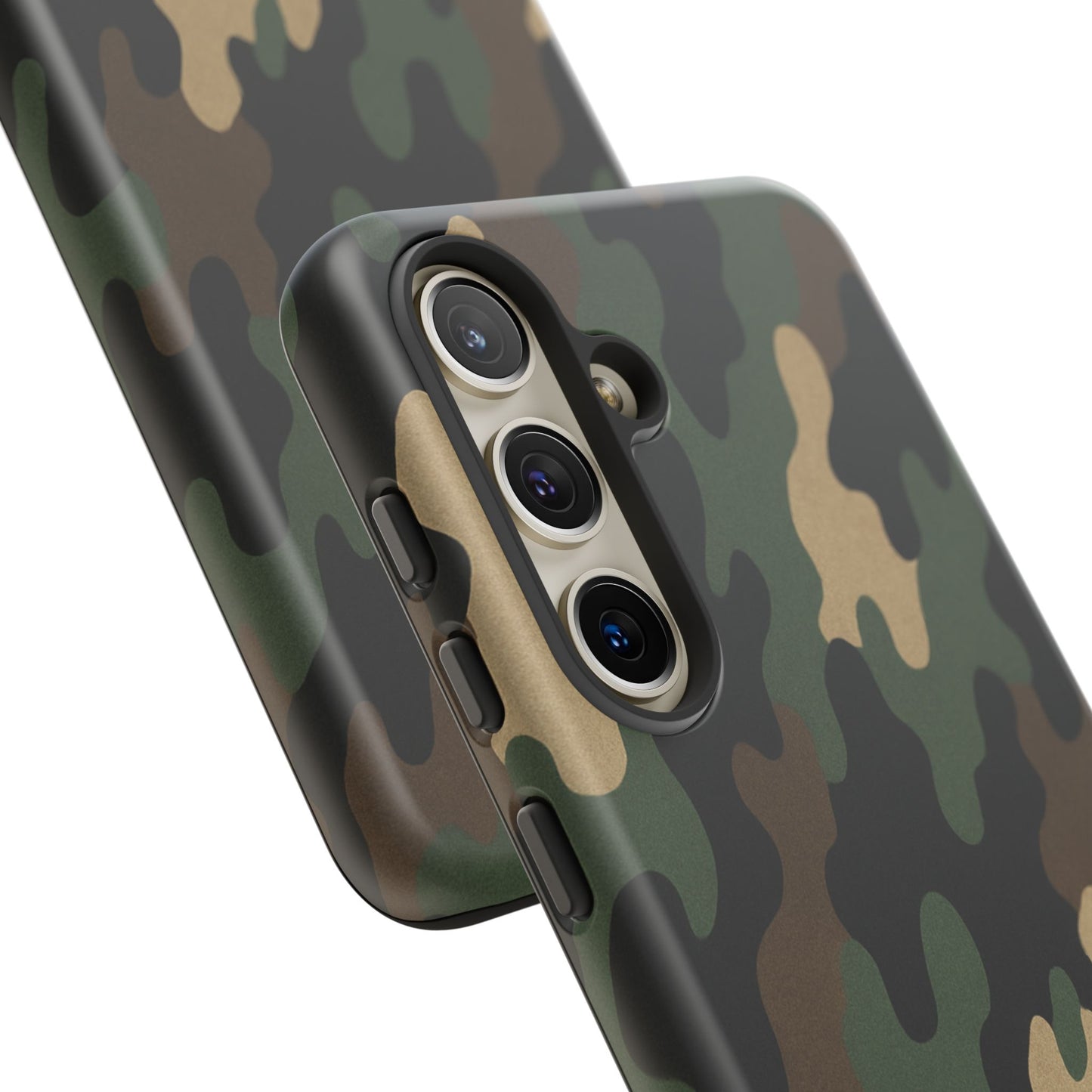Camouflage tough phone case by Printify featuring rugged camo design and protective build for durable smartphone protection.