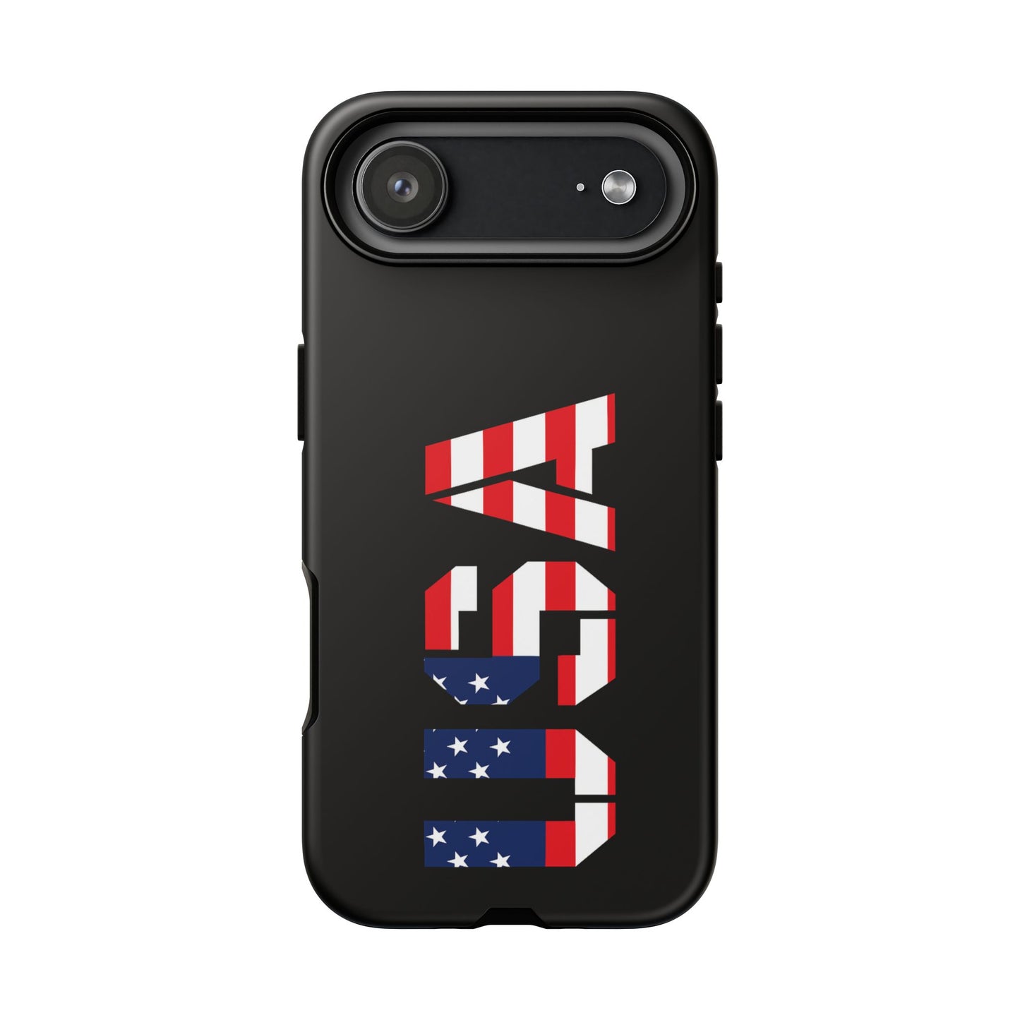 USA patriotic phone case with American flag design, durable tough case for smartphones, by Printify.