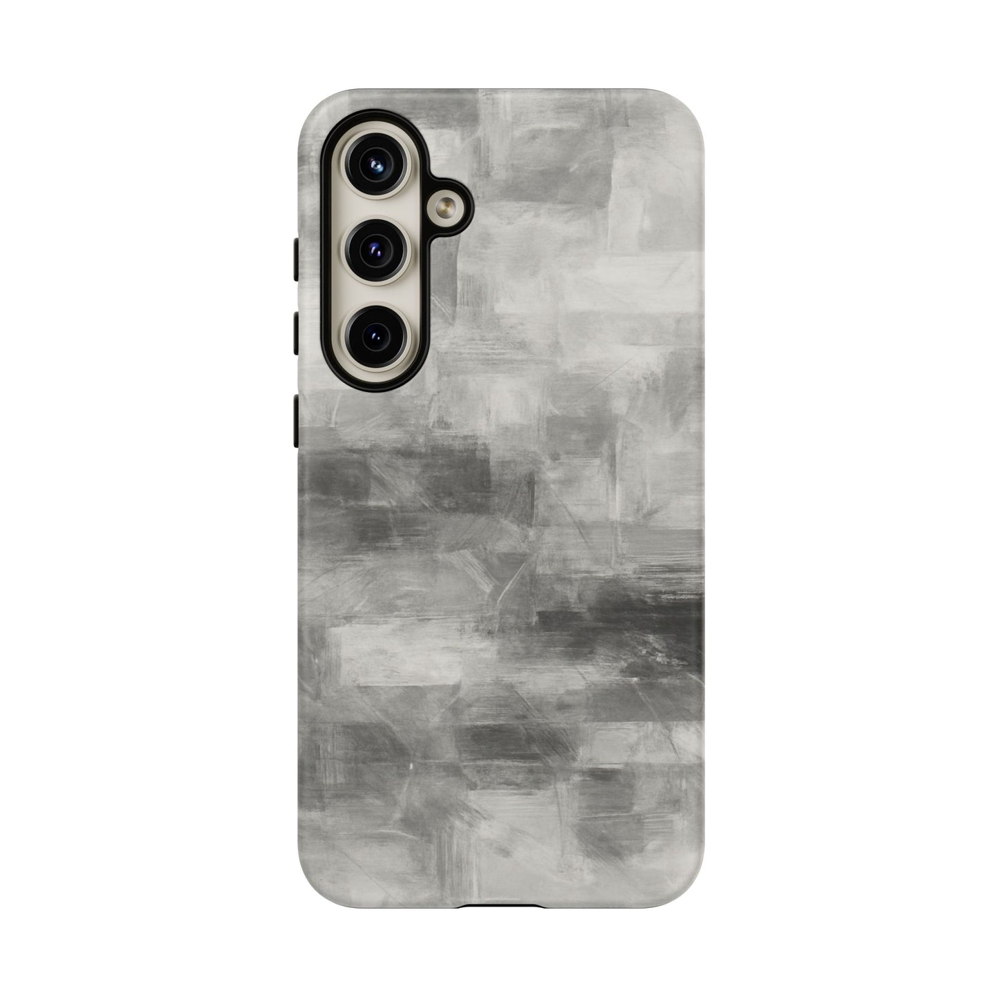 Abstract gray grid phone case for iPhone, tough protective cover by Printify with modern geometric design.