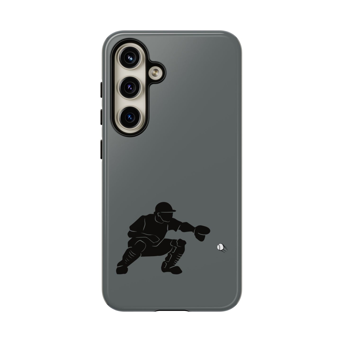 Printify baseball catcher phone case showcasing a durable, protective phone cover with baseball-themed design.