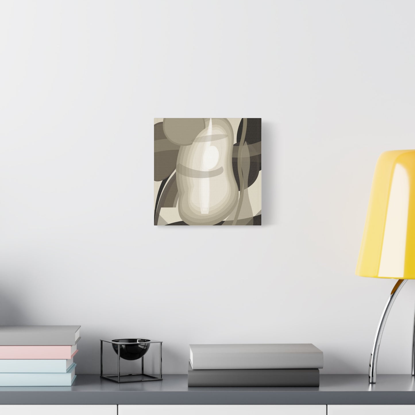 Abstract Neutral Pear Still Life Canvas