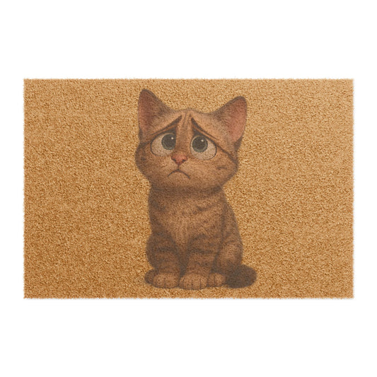 Cute cat doormat from Printify featuring a playful feline design, perfect as a housewarming gift for cat lovers.