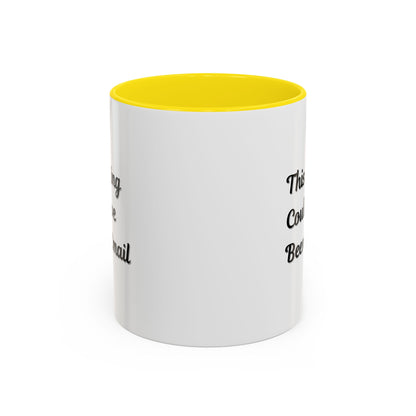Funny office coffee mug with the phrase "This Meeting Could Have Been An Email" printed on a ceramic mug by Printify.