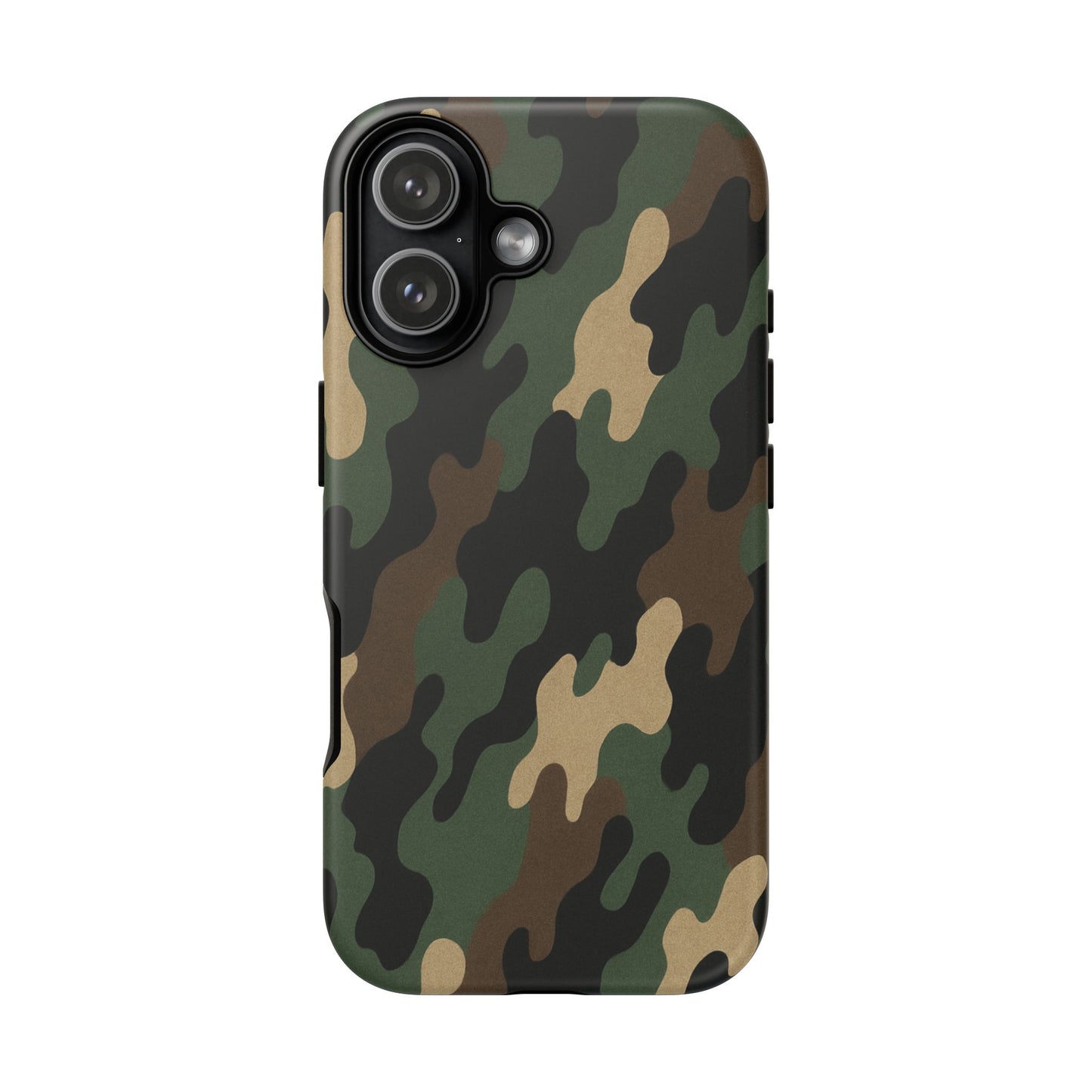 Camouflage tough phone case by Printify featuring rugged camouflage design and protective features for smartphones.