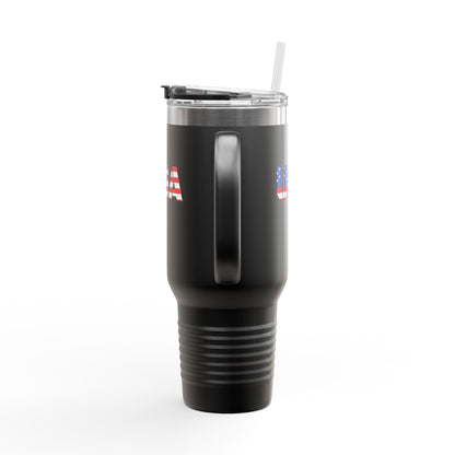 Insulated Travel Mug with USA Design - Perfect for Road Trips, Outdoor Adventures, and Gifts, 40oz Tumbler for Coffee, Tea, and More