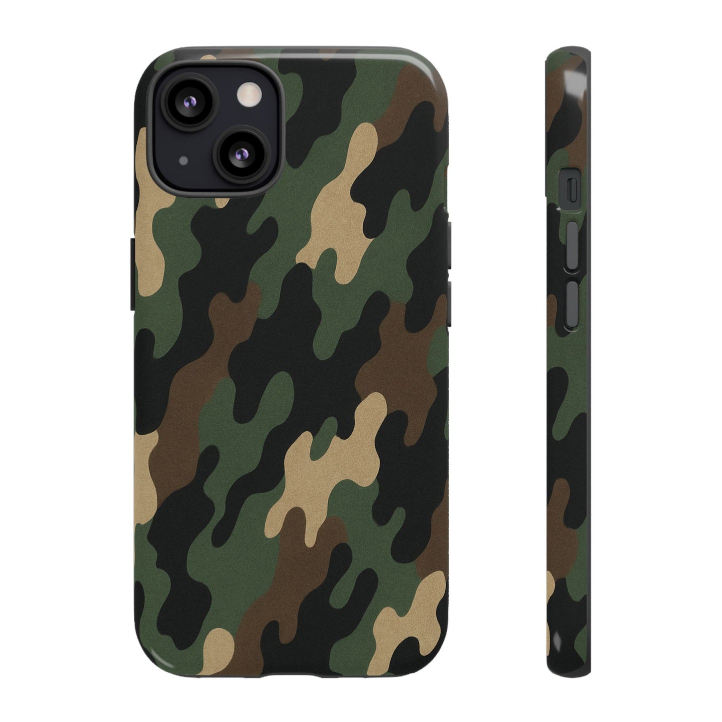 Camouflage tough phone case by Printify with rugged camo design, protective cover for smartphone, durable and stylish.