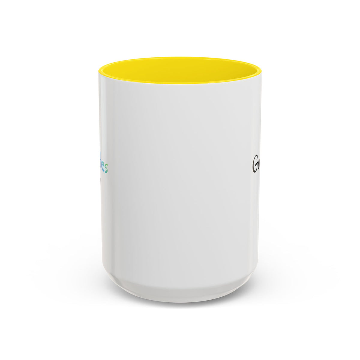 Printify Good Vibes Only accent coffee mug with positive message and modern design, ideal for morning inspiration and tea drinking.