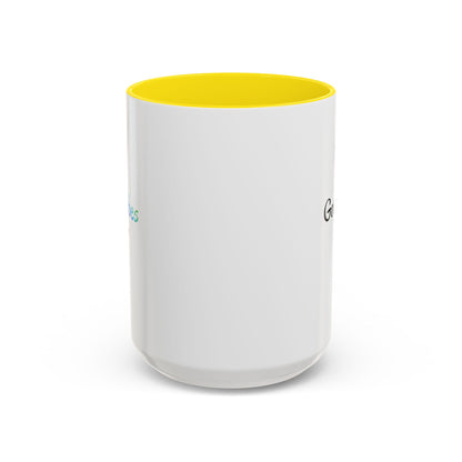 Printify Good Vibes Only accent coffee mug with positive message and modern design, ideal for morning inspiration and tea drinking.