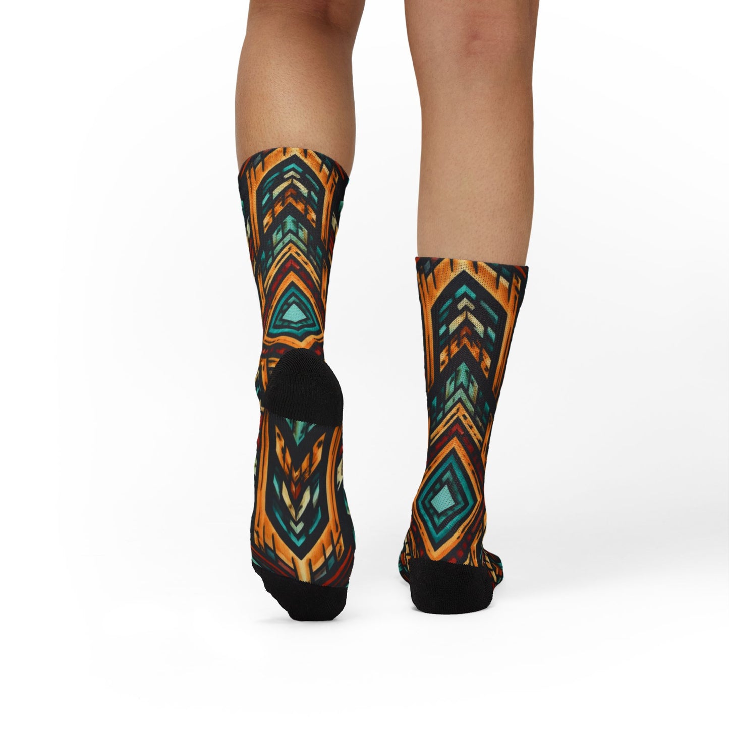 Southwestern Aztec Pattern Socks | Geometric Tribal Print