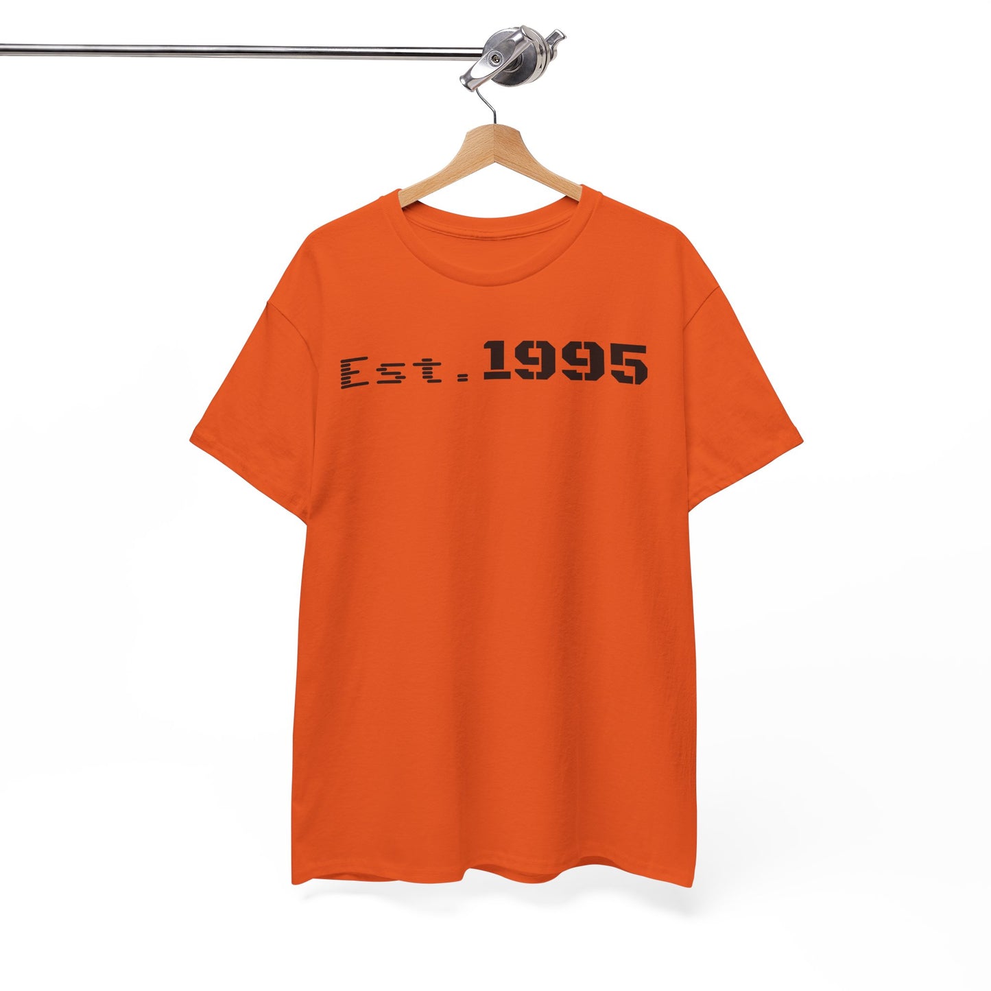Unisex Heavy Cotton Tee - Est. 1995, Vintage Birthday Gift, Customizable Tee, Retro Unisex Shirt, Casual Everyday Wear