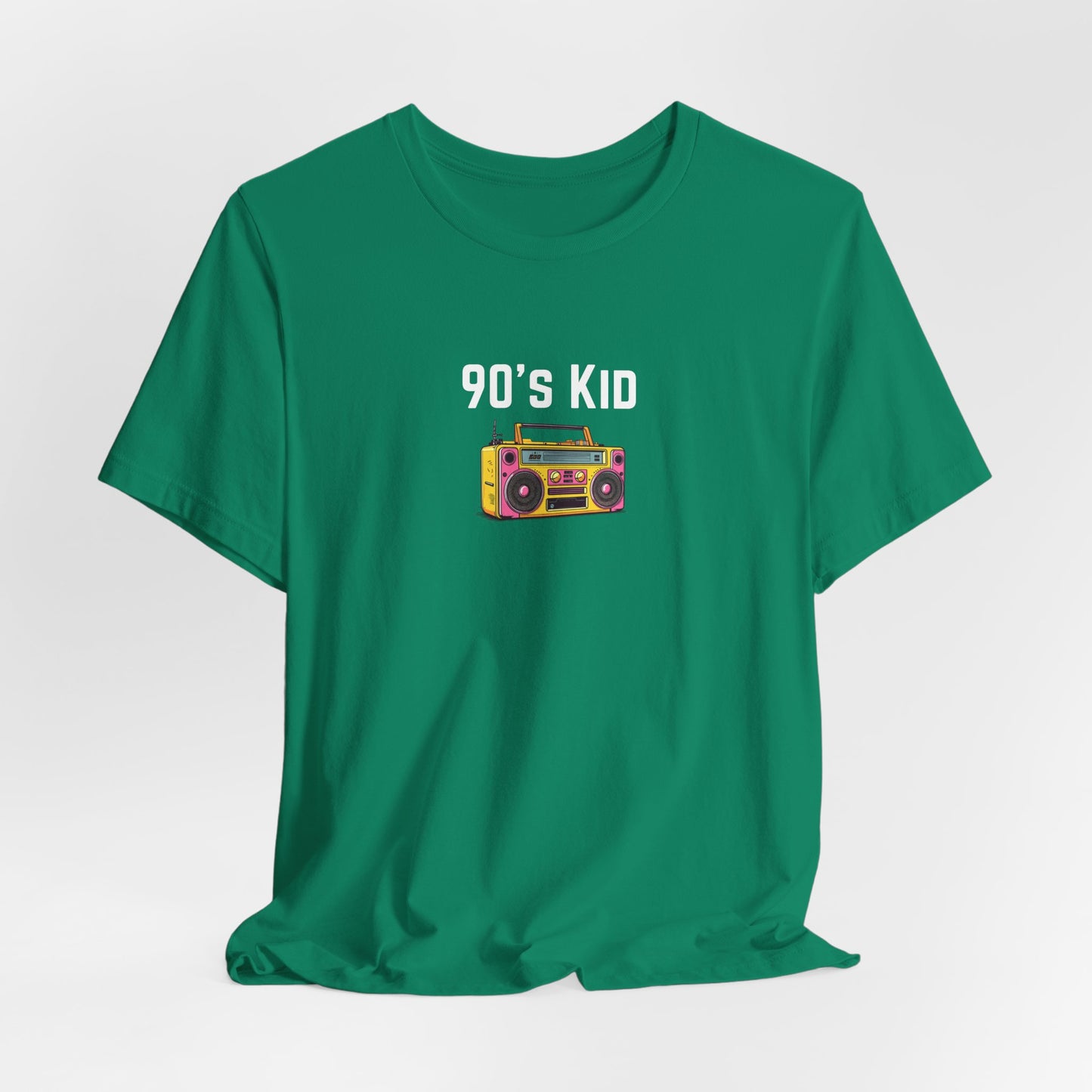 Retro Boombox Tee — 90s Kid Graphic T-Shirt