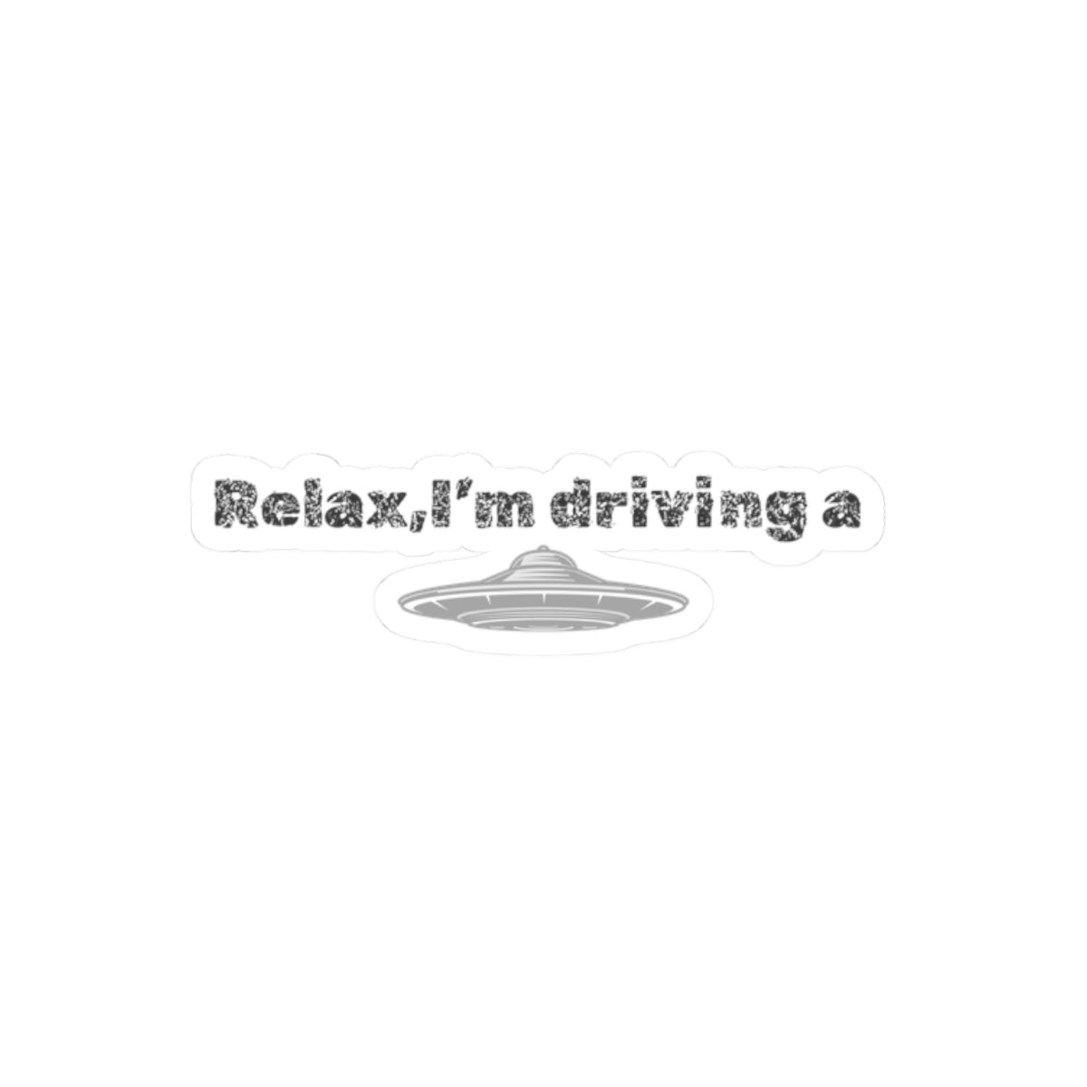 Relaxing UFO Kiss-Cut Stickers, Fun Laptop Decal, Gift for UFO Lovers, Car Sticker, Cool Home Decor