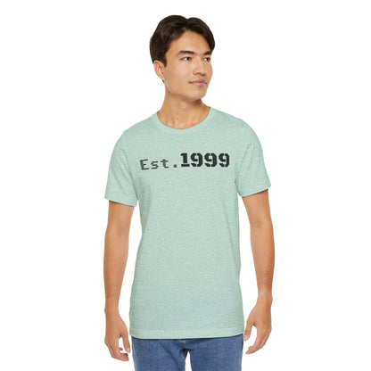 Established 1999 Unisex Tee | Vintage Birth Year Shirt, Casual Birthday Gift, Personalized Family Reunion Apparel, Retro Style [...] - TRV