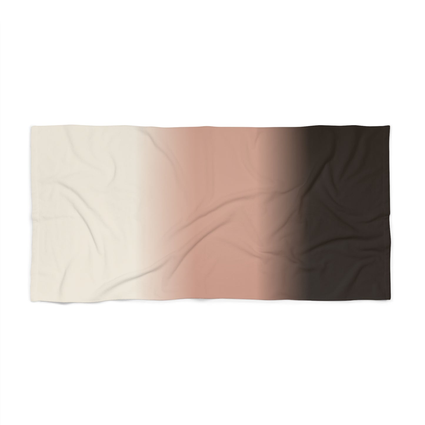 Neutral Ombre Stripe Beach Towel | Gradient Sand to Chocolate