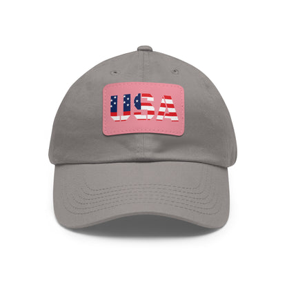 Dad Hat with Leather Patch (Rectangle)