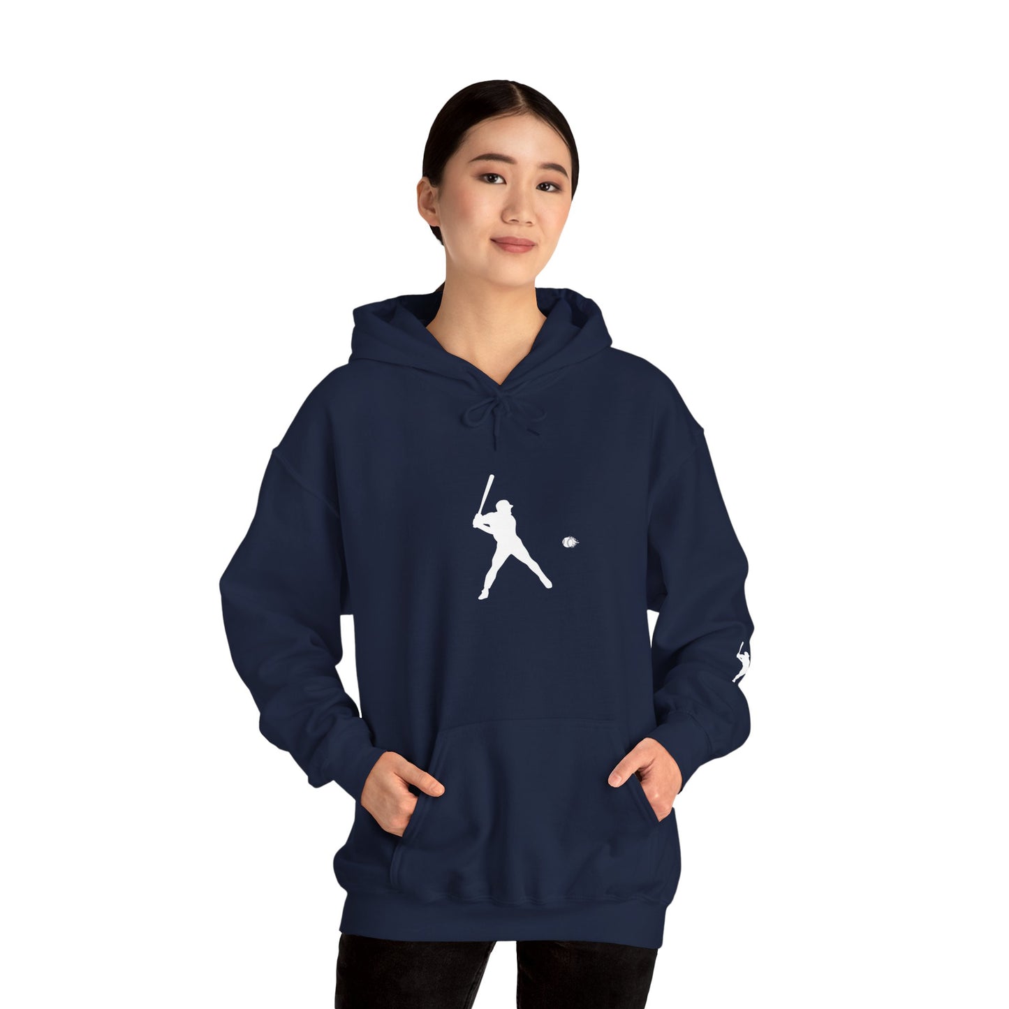 Sporty Unisex Baseball Hooded Sweatshirt, Casual Hoodie for Athletes, Perfect for Gifts, Comfy Streetwear, Ideal for Sports Events, Personal Use - TRV