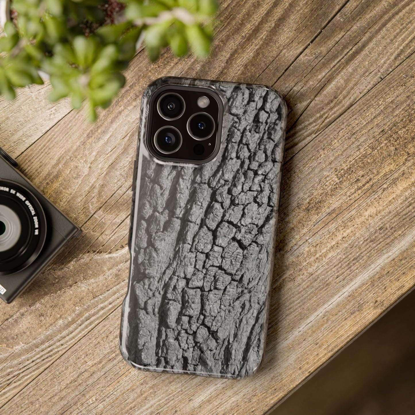Bark Texture Magnetic Impact Phone Case