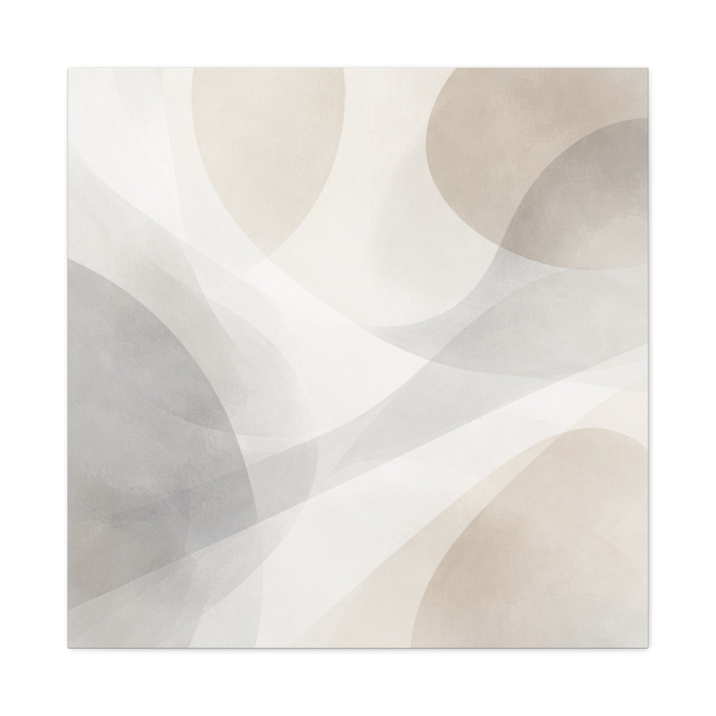 Neutral Abstract Organic Shapes Matte Canvas