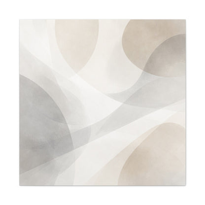 Neutral Abstract Organic Shapes Matte Canvas