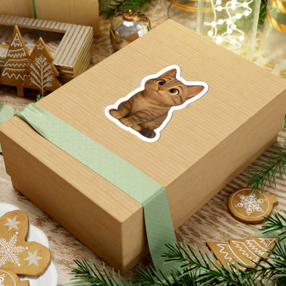Adorable Cat Kiss-Cut Stickers | Cute Animal Decor, Laptop Stickers, Gift for Cat Lovers, Scrapbooking, Fun Aesthetic