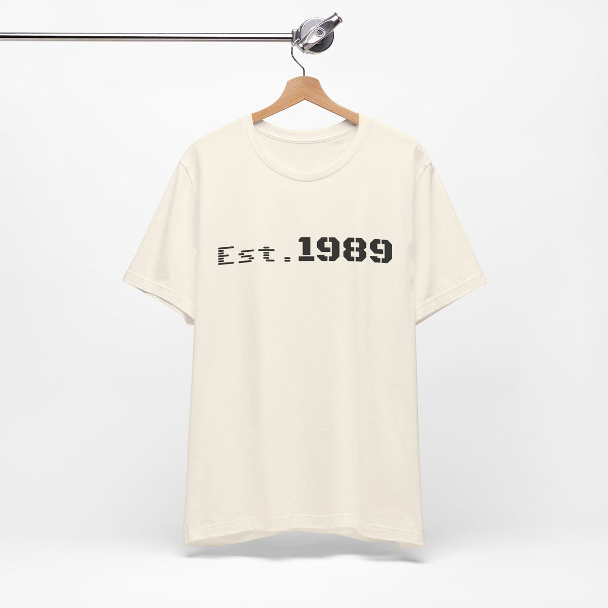 Vintage Est. 1989 T-shirt by Printify featuring a graphic design celebrating the year of birth.