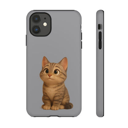 Cute Cat Phone Case, Kawaii Pet Accessory, Gift for Cat Lovers, Animal Phone Cover for Kids, Unique Kitty Design, Birthdays, Holidays - TRV
