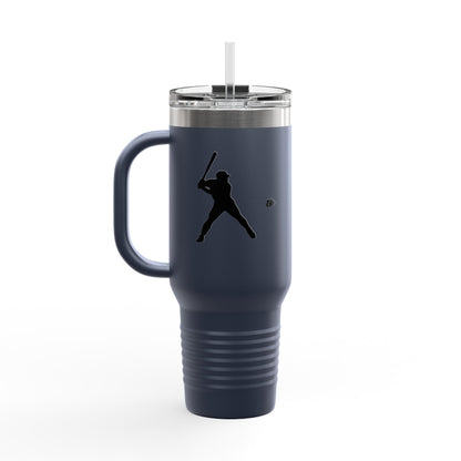 Baseball Player Insulated Travel Mug - 40oz, Sports Enthusiast Gift, Coffee Cup, Active Lifestyle, Personalized Mug, Custom Travel Tumbler - TRV