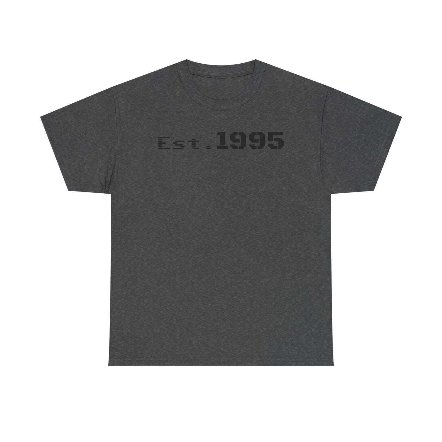 Unisex Heavy Cotton Tee - Est. 1995, Vintage Birthday Gift, Customizable Tee, Retro Unisex Shirt, Casual Everyday Wear