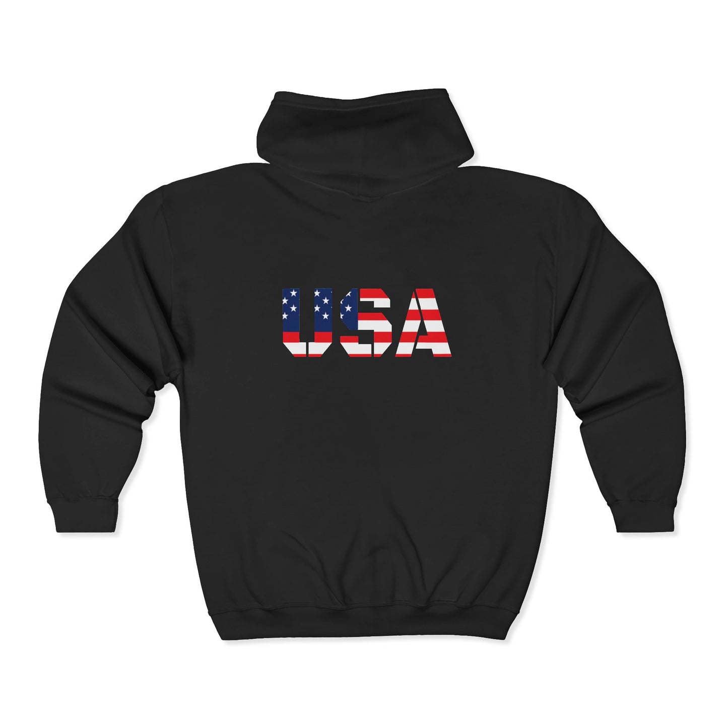 USA Flag Full‑Zip Hoodie — American Patriotic Zip-Up Sweatshirt