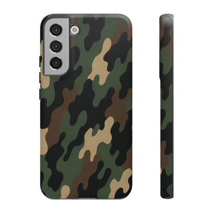 Camouflage tough phone case by Printify, rugged camo protective cover for smartphones with durable, military-style design.