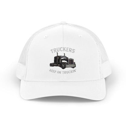 Truck Driver Snapback Cap, Mesh Trucker Hat, Cool Casual Hat, Perfect Gift for Drivers, Trucking Enthusiasts, Outdoor Style - product image
