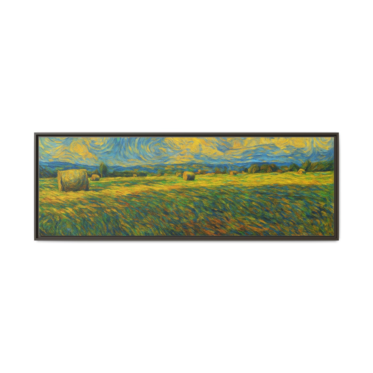 Framed multi-color landscape matte canvas print showcasing vibrant natural scenery, by Printify.