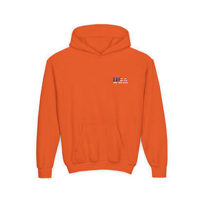 USA Flag Youth Hoodie, Youth Sweatshirt, Cool Hoodie for Kids, American Pride Apparel, Comfortable Boys and Girls Sweatshirt