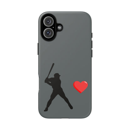 Printify Baseball Love phone case featuring sporty design, durable material, perfect for sports fans and Father's Day gift.