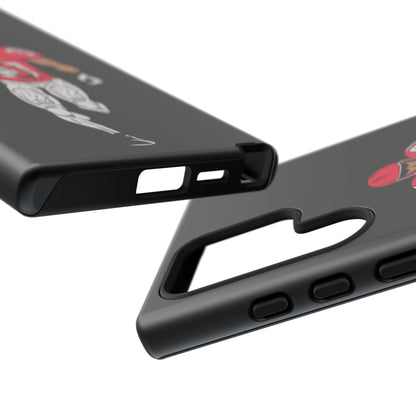 Black football player tough phone case for iPhone, printed protective sports case by Printify, designed for durability and style.