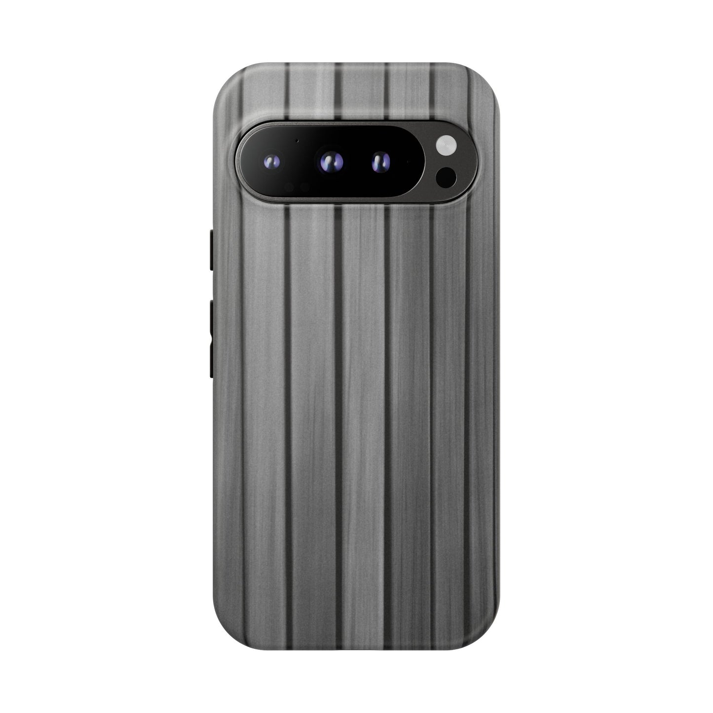 Ribbed metal texture iPhone phone case by Printify, tough protective cover with durable ribbed design for iPhone models.