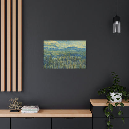 Scenic Landscape Canvas Print, Rustic Home Decor, Wall Art for Nature Lovers, Gift for Art Enthusiasts, Serene Forest Artwork - TRV